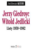 Listy 1959-1982. Autor: Witold Jedlicki. SmakLiter.pl Okładka książki Listy 1959-1982