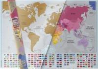 Opakowanie Mapa zdrapka Flagi