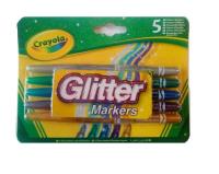 Markery brokatowe 5 kolorów CRAYOLA. Wydawca: Crayola. SmakLiter.pl Opakowanie Markery brokatowe 5 kolorów CRAYOLA
