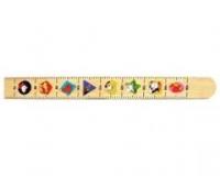 Opakowanie Miara wzrostu drewniana ze zwierzętami