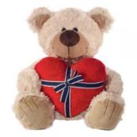 Opakowanie Miś Spencer z sercem 30 cm ecru