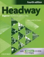 New Headway Beginner Workbook without key + iChecker CD-ROM. Autor: Soars LIz, Soars John. SmakLiter.pl Okładka książki New Headway Beginner Workbook without key + iChecker CD-ROM