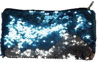 Opakowanie Piórnik cekinowy niebiesko-srebrny