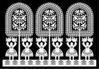 Opakowanie Pocztówka - Nr.10 Kurpiowska czarna FOLKSTAR