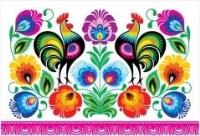 Opakowanie Pocztówka - Nr.4 Kodra z kogutami biała FOLKSTAR