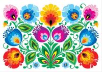 Opakowanie Pocztówka - Nr.5 Kodra z kwiatami biała FOLKSTAR