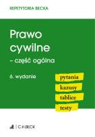 Prawo cywilne - część ogólna. Pytania. Kazusy. Tablice. Testy. Autor: Hałgas Marcin, Kostański Piotr. SmakLiter.pl Okładka książki Prawo cywilne - część ogólna. Pytania. Kazusy. Tablice. Testy
