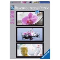 Opakowanie Puzzle 3x500 Tryptyk orchidea