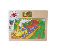 Opakowanie Puzzle drewniane Kolejka