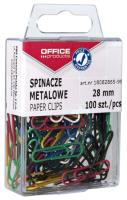Opakowanie Spinacze kolorowe 28 mm 100 sztuk