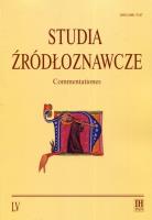 Opakowanie Studia źródłoznawcze Tom 55