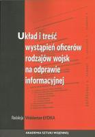 Opakowanie Układ i treść wystąpień oficerów rodzajów wojsk na odprawie informacyjnej