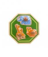 Opakowanie Układanka drewniana ośmiokątka Zwierzęta