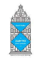Zabytki Prawo i praktyka. Autor: Zeidler Kamil. SmakLiter.pl Okładka książki Zabytki Prawo i praktyka