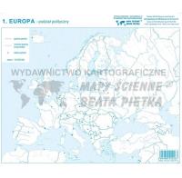 Zestaw - Eurpoa mapa konturowa. Wydawca: Piętka. SmakLiter.pl Opakowanie Zestaw - Eurpoa mapa konturowa