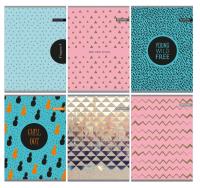 Okładka książki Zeszyt A5 w kratkę 60 kartek dziewczyna  mix wzorów