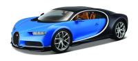 Opakowanie Bugatti Chiron 1:18 niebieski BBURAGO