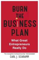 Burn The Business Plan. Autor: Schramm Carl. SmakLiter.pl Okładka książki Burn The Business Plan