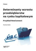 Okładka książki Determinanty wzrostu przedsiębiorstw na rynku kapitałowym