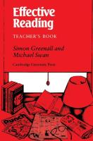 Effective Reading Teacher's Book. Autor: Simon Greenall, Swanwick Michael. SmakLiter.pl Okładka książki Effective Reading Teacher's Book