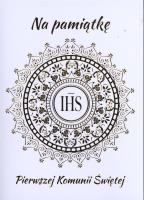 Okładka książki Karnet B6 Komunia IHS