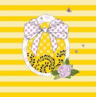 Opakowanie Karnet Swarovski kwadrat Wielkanoc Kokarda