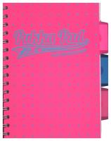 Okładka książki Kołozeszyt Project Book Neon dots A5 kratka różowy