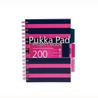 Opakowanie Kołozeszyt Pukka Pad Project Book Navy a5 200k kratka różowy 8406-nvy