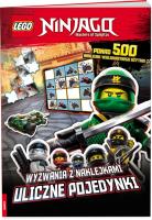 Lego Ninjago. Wyzwania z naklejkami. Uliczne pojedynki. Autor: SAC701. SmakLiter.pl Okładka książki Lego Ninjago. Wyzwania z naklejkami. Uliczne pojedynki