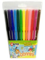 Mazaki Noster Bonini 12 kolorów. Wydawca: Noster. SmakLiter.pl Opakowanie Mazaki Noster Bonini 12 kolorów