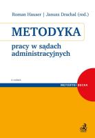 Okładka książki Metodyka pracy w sądach administracyjnych
