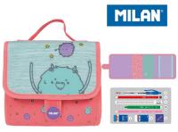 Opakowanie Multipiórnik Milan z 2 piórnikami Mimo różowy