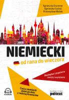 Niemiecki od rana do wieczora. Autor: Wolski Przemysław, Agnieszka Sochal, Agnieszka Drummer. SmakLiter.pl Okładka książki Niemiecki od rana do wieczora