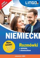 Niemiecki Rozmówki z wymową i słowniczkiem Nowe wydanie. Autor: Dominik Piotr. SmakLiter.pl Okładka książki Niemiecki Rozmówki z wymową i słowniczkiem Nowe wydanie