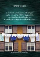 Okładka książki O znakach ubezwłasnowolnionych