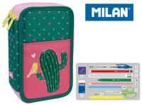 Opakowanie Piórnik MILAN 3-poziomowy z wyposażeniem CACTUS