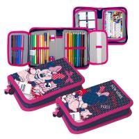 Piórnik Myszka Minnie z wyposażeniem  1 zamek 2 klapy  STK 15-25. Wydawca: Freeway. SmakLiter.pl Opakowanie Piórnik Myszka Minnie z wyposażeniem  1 zamek 2 klapy  STK 15-25