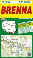 Plan miasta Brenna. Wydawca: WYDAWNICTWO KARTOGRAFICZNE PIĘTKA. SmakLiter.pl Opakowanie Plan miasta Brenna