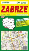 Plan miasta Zabrze. Wydawca: WYDAWNICTWO KARTOGRAFICZNE PIĘTKA. SmakLiter.pl Opakowanie Plan miasta Zabrze