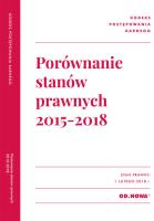 Okładka książki Porównanie stanów prawnych KPK 2015-2018