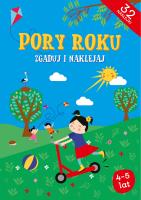 Pory roku  Zgaduj i naklejaj. Autor: Hubert Bobrowski. SmakLiter.pl Okładka książki Pory roku  Zgaduj i naklejaj
