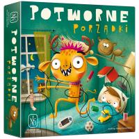 Potworne porządki. Autor: Gamewright team. SmakLiter.pl Okładka książki Potworne porządki