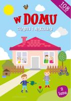 W domu Zgaduj i naklejaj . Autor: Daria Brzezińska. SmakLiter.pl Okładka książki W domu Zgaduj i naklejaj