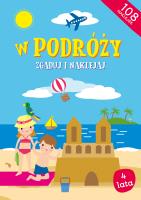 W podróży Zgaduj i naklejaj. Autor: Daria Brzezińska. SmakLiter.pl Okładka książki W podróży Zgaduj i naklejaj