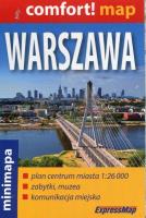 Warszawa mini mapa 1:26 000. Autor: praca zbiorowa. SmakLiter.pl Okładka książki Warszawa mini mapa 1:26 000