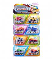 Opakowanie Zestaw auta ciężarowe 2w1 10cm 8el