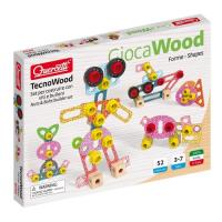Zestaw konstrukcyjny Tecno Wood Premium Kształty 52 elementów. Wydawca: Quercetti. SmakLiter.pl Opakowanie Zestaw konstrukcyjny Tecno Wood Premium Kształty 52 elementów