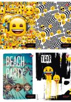 Opakowanie Zeszyt A4 w kratkę 60 kartek Emoji 10 sztuk mix