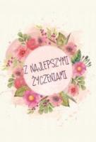 Opakowanie A Kartka składana - Z najlepszymi życz KWIAT