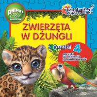 Okładka książki Animal Club.Układanka-kolorowanka - Zwierzęta na w dżungli. PUZZLE